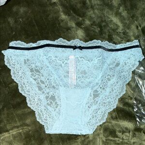 NWT Victoria Secret Dream Angels Florentine Powder Blue Panties